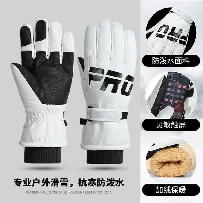 Gants d'hiver en polaire épaisse pour le ski et le cyclisme