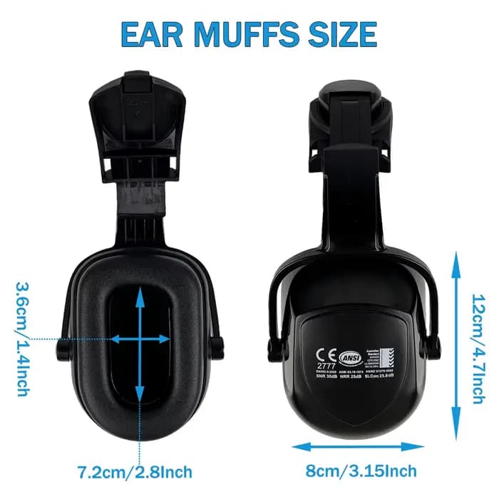 Cache-oreilles de Type suspendu CE pour casque de sécurité, travail de Construction, Protection auditive, ferroviaire, protecteur d'oreille anti-bruit pour casque rigide