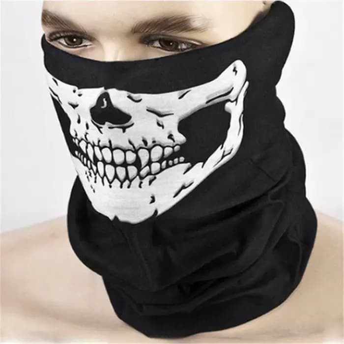 Crâne hommes cagoule masque de Ski casquettes de cyclisme Snowboard visage couverture moto vélo casque capuche Bandana écharpe respirant coupe-vent