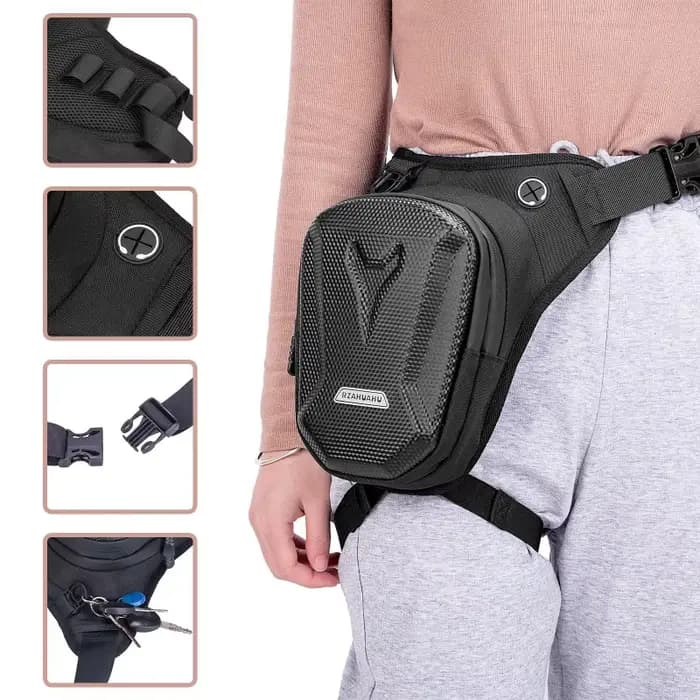 Sac de jambe de moto sacs de conduite en plein air sac banane décontracté sac de voyage tactique imperméable hommes