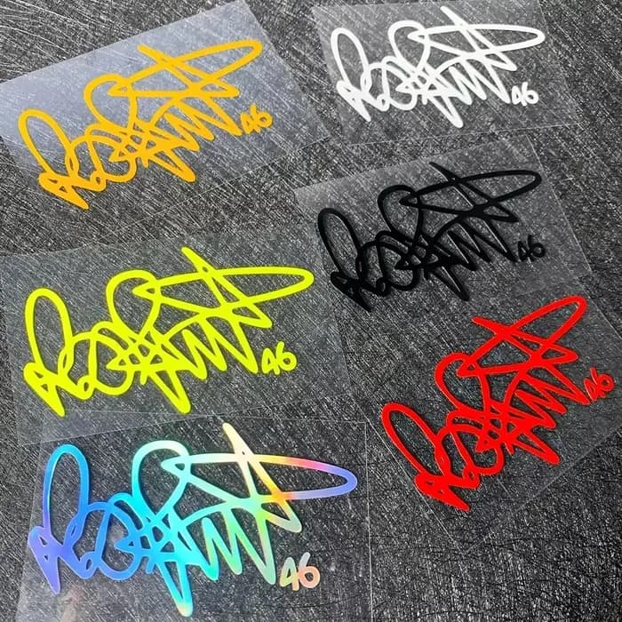 Rossi Signature – autocollant réfléchissant pour moto