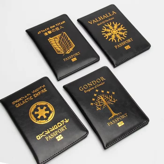 Accessoires de voyage porte-passeport Anime européen américain couvertures de passeport portefeuille couverture de passeport en cuir porte-carte d'identité de voyage