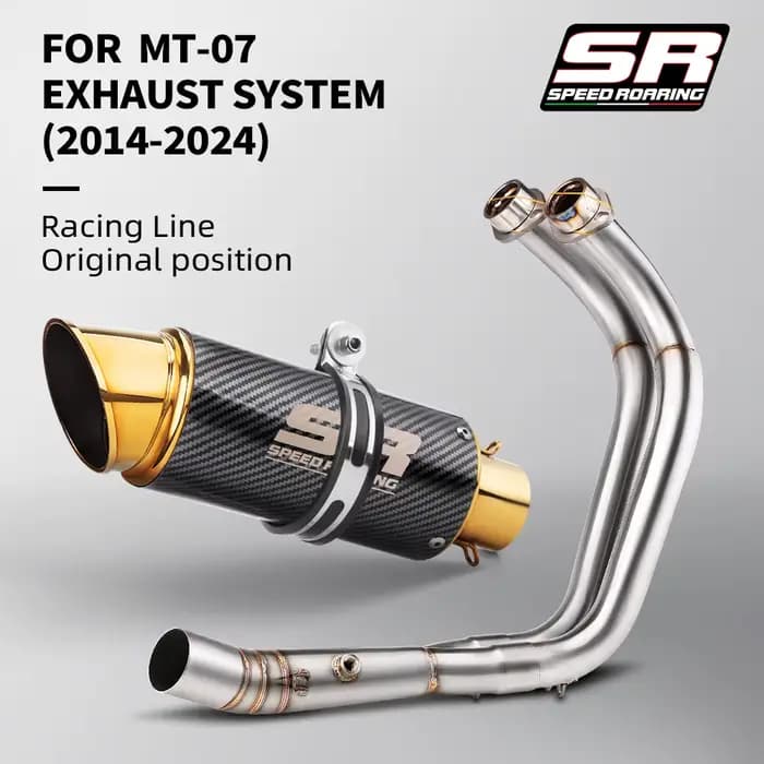 Échappement moto accès système complet pour MT-07 FZ-07 2014 - 2024 TRACER 7/ight2020-2023