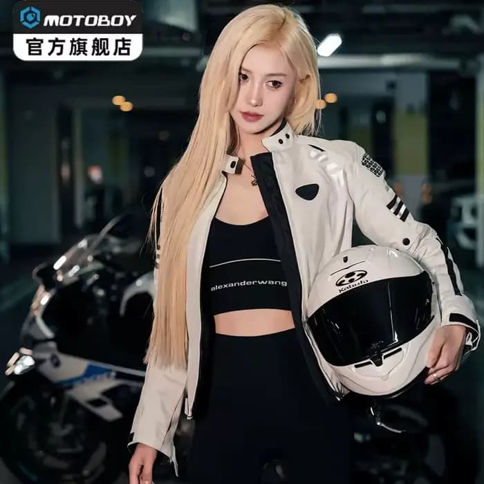 Veste de moto en maille légère respirante pour femme
