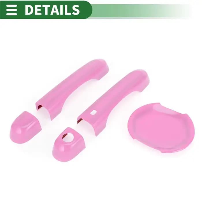 Kit de garnitures pour poignées de portes extérieures et coques de poignées de portes AB59 - Accessoires de voiture pour Jeep Renegade 2015-2021 Rose