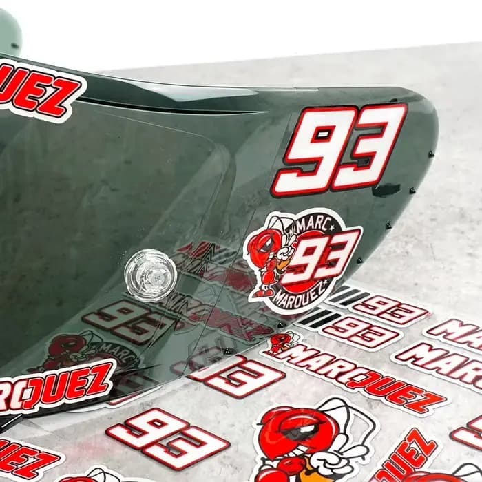 Autocollant de casque pour Marc Marquez 93 SHOEI