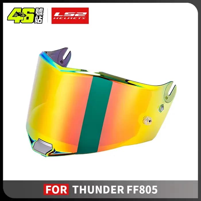 Visière de casque de moto avec lentille dorée transparente