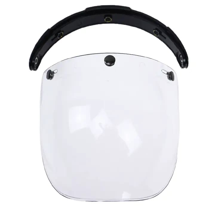 Visière de pare-vent à bulles à 3 boutons pour casque de moto Biltwell Gringo et Bonhike