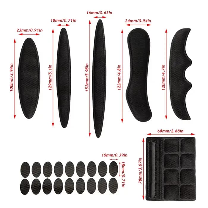 Kit de rembourrage de casque 27 pièces