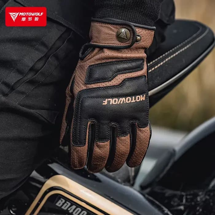 Gants de moto en cuir, accessoires de motocross