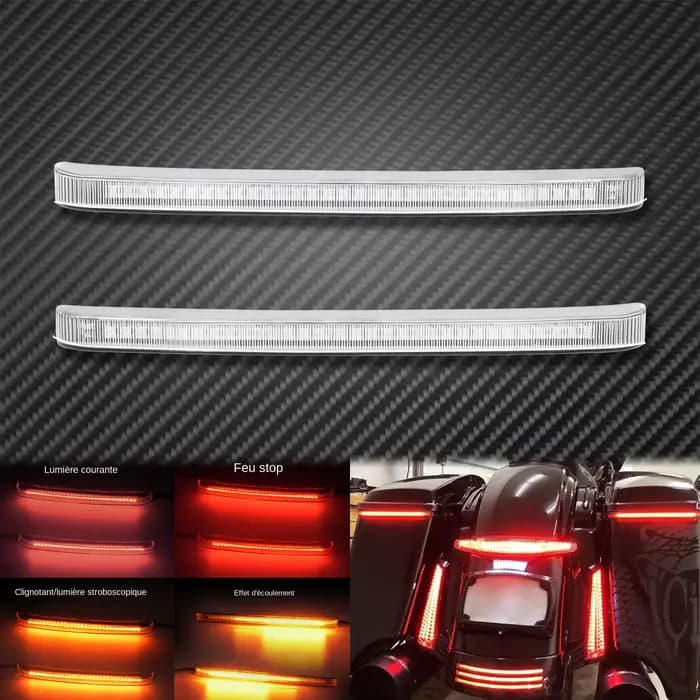 Sac de selle Led pour moto