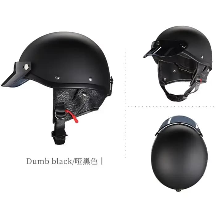 Casque de Moto demi-visage blanc rétro casques