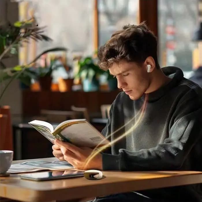 Casque Bluetooth sans fil, audio confortable avec une qualité sonore améliorée, design léger, parfait pour la musique