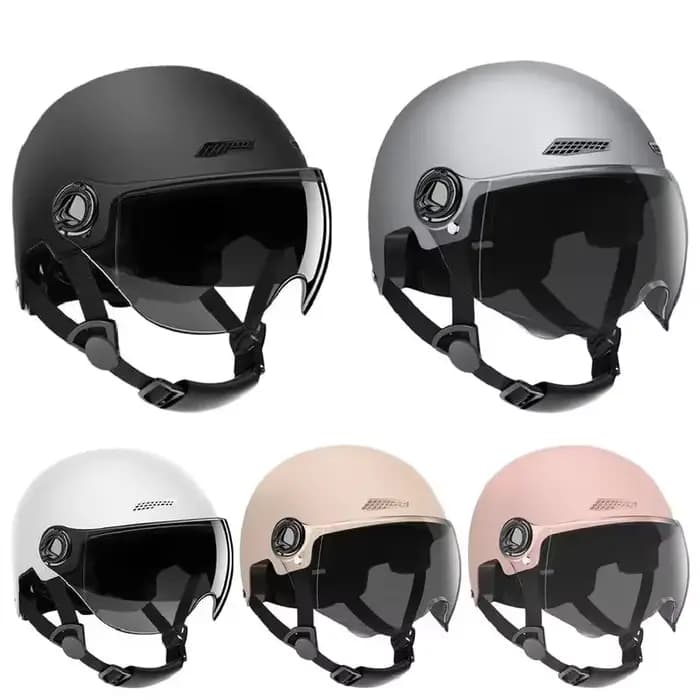 Casque de moto classique rétro Scooter demi-casque ultraléger