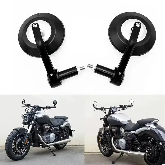 Accessoires de Moto 7/8 "rétroviseurs arrière d'extrémité de barre ronde pour café Racer