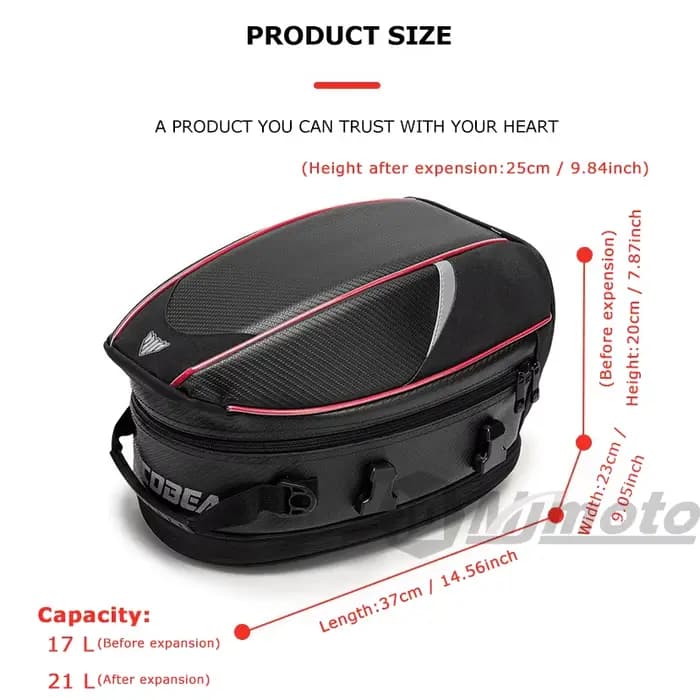 Sac de siège arrière de moto étanche