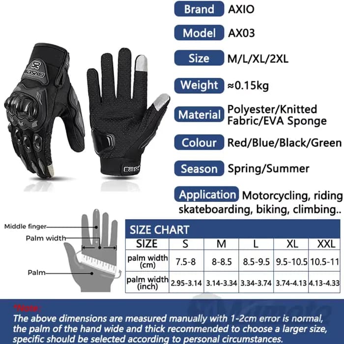 Gants de moto bleus été hommes femmes Motocross gant de course respirant