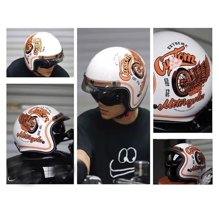 Casque de Moto à visage ouvert