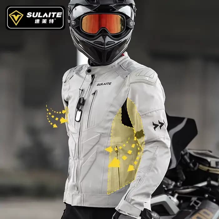 Ensemble de veste de moto respirante pour homme