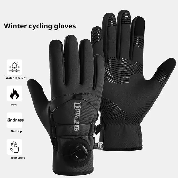 Gants de moto d'hiver chauds imperméables coupe-vent unisexe avec écran tactile pour l'équitation en plein air ski course cyclisme accessoires