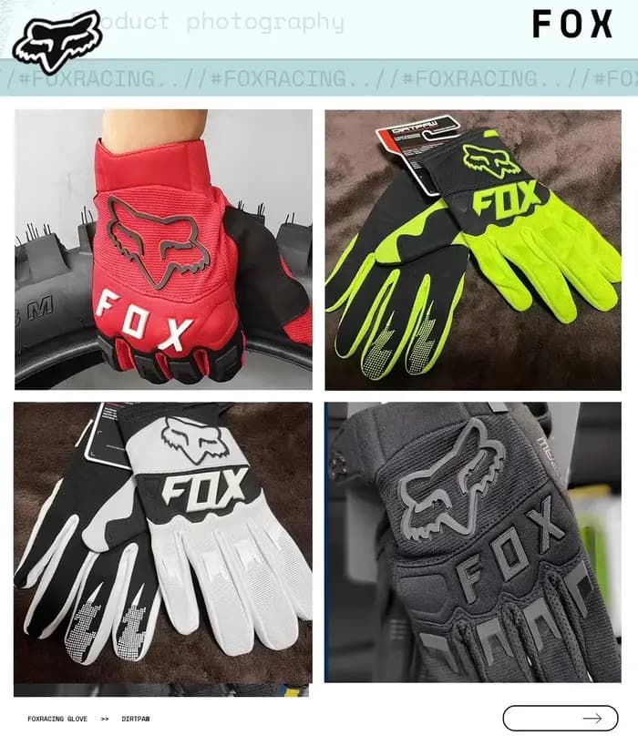 Fox DIRTPAW gants de moto de course pour vélo ATV UTV tout-terrain VTT