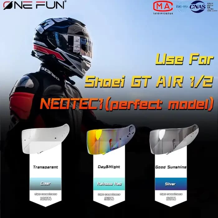 Visière de casque pour SHOEI GT Air Neotec CNS-1 TC-5 TC-9 GT Air 2
