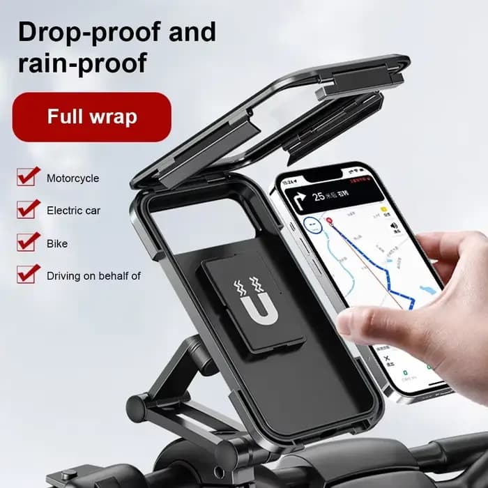 IP6X étanche moto vélo support pour téléphone portable magnétique universel