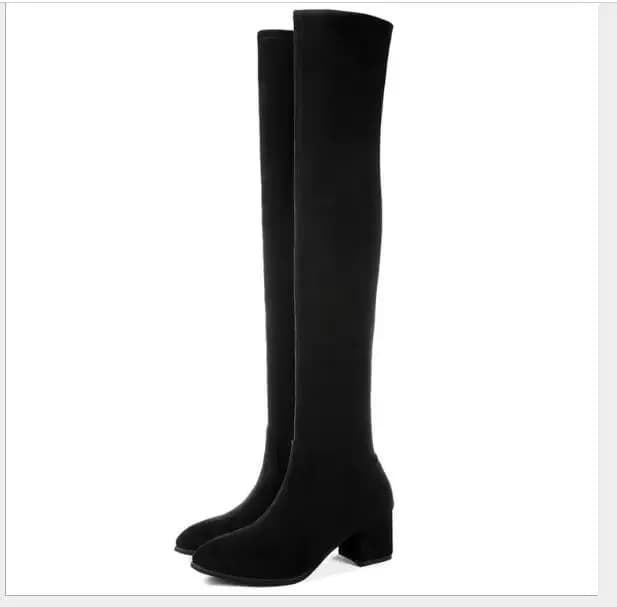 Bottes hautes au-dessus du genou pour femmes, chaussures Parker pointues, élégantes et à la mode, tout match, belles bottes d'automne et d'hiver, nouveau