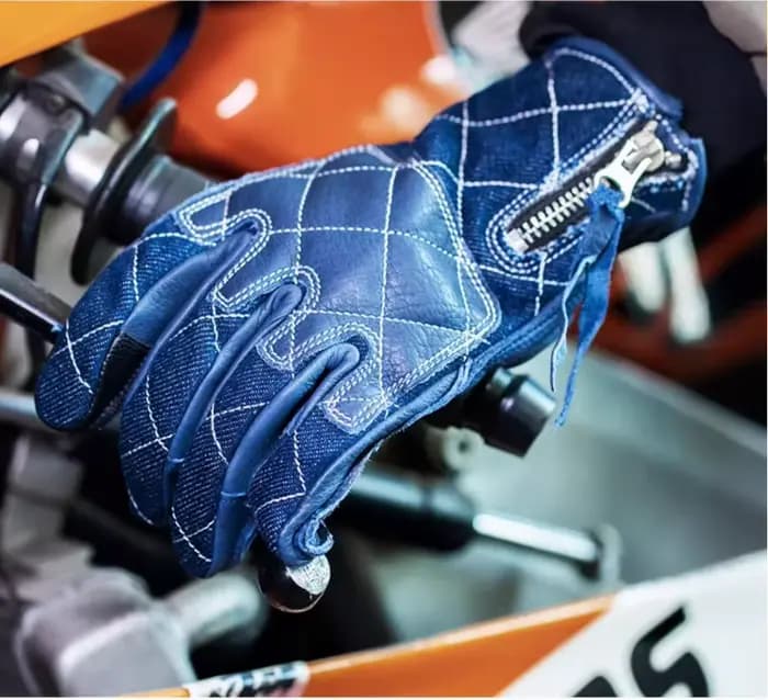 Gants de moto vintage Uglybros en cuir véritable