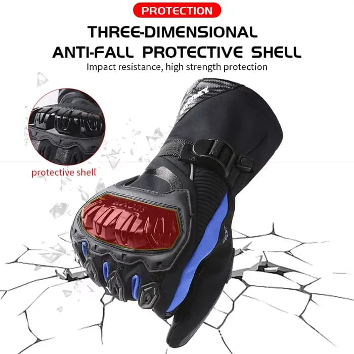 Gants de Moto chauds d'hiver coupe-vent imperméables Guantes