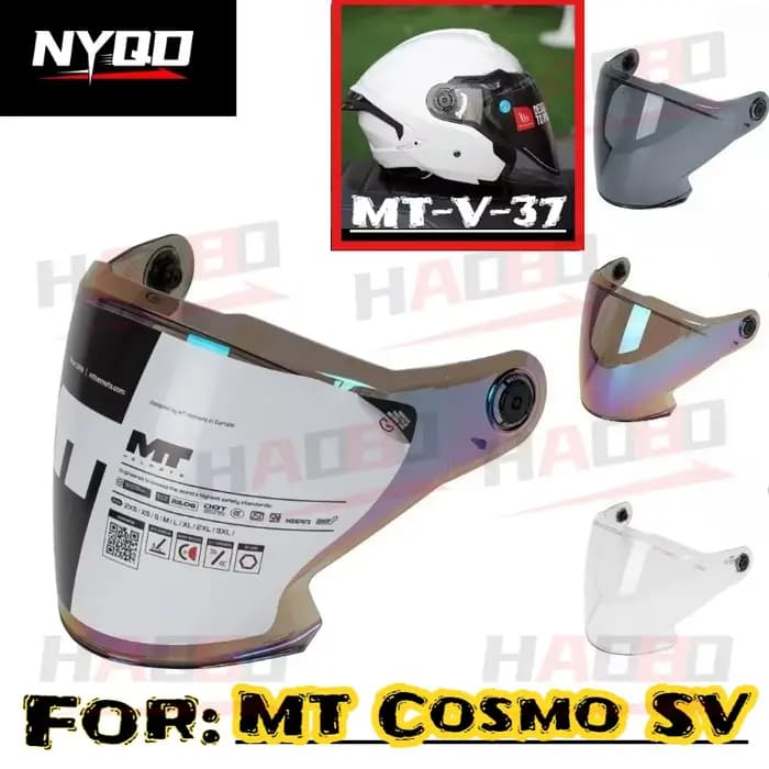 Accessoires de remplacement de pare-brise pour demi-casque MT Cosmo SV