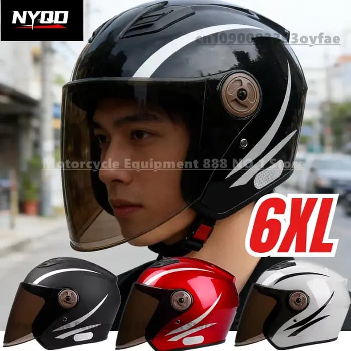 Casque de moto 6XL pour grande circonférence de tête (70 cm)