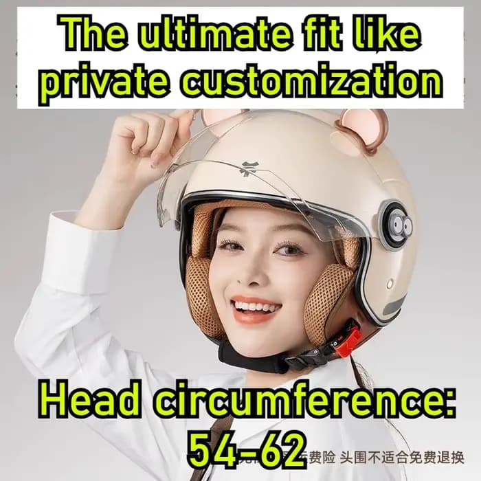 Nouveau casque de sécurité intégral léger et coupe-vent pour femme