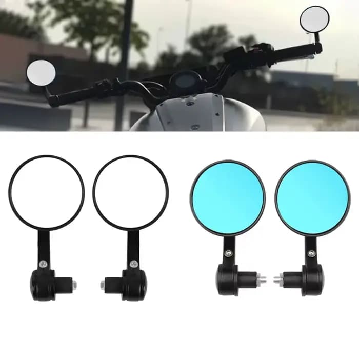 Accessoires de Moto 7/8 "rétroviseurs arrière d'extrémité de barre ronde pour café Racer