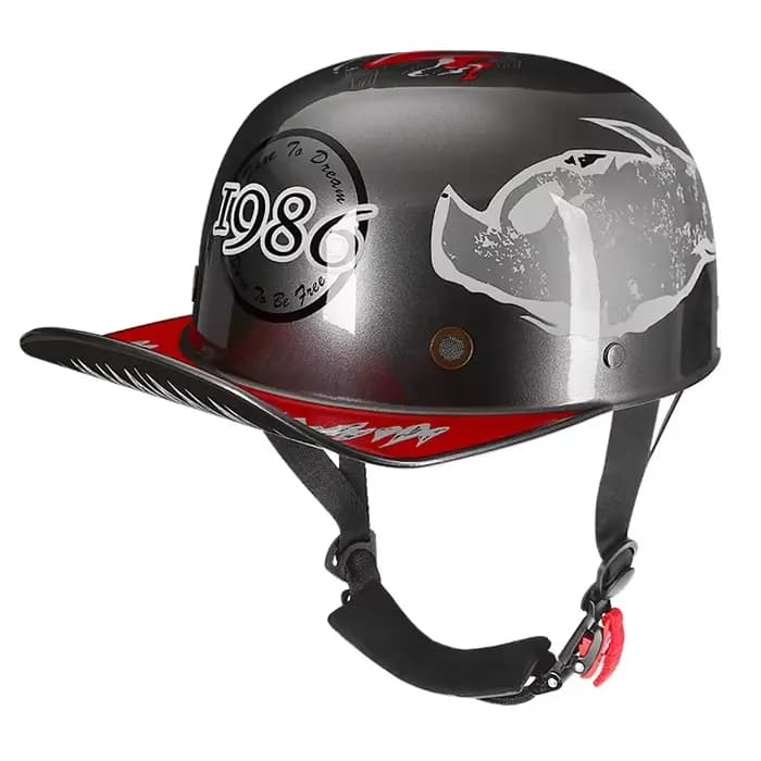 Casquette de baseball pour casque de moto Vintage