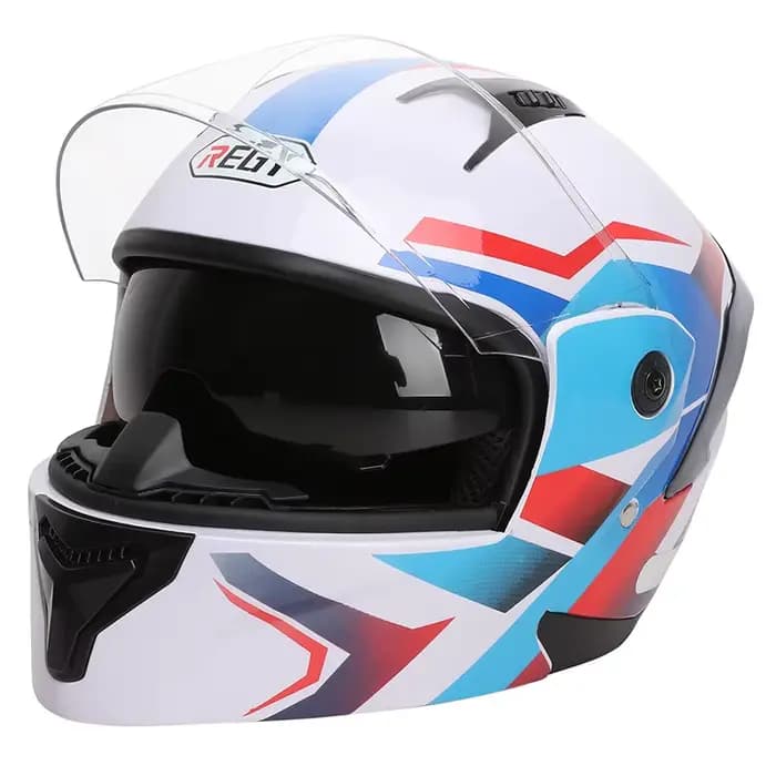 Casque de moto unisexe Certification Double lentille Section transversale