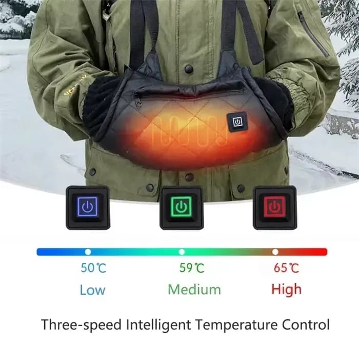 USB chauffage électrique hiver main gants chauds 3 Grades température réglable chauffe-mains extérieur chauffé gant thermique accessoires