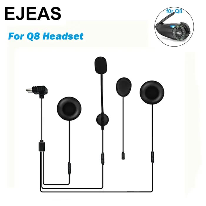 Casque d'interface type-c pour interphone de casque de moto EJEAS Q8