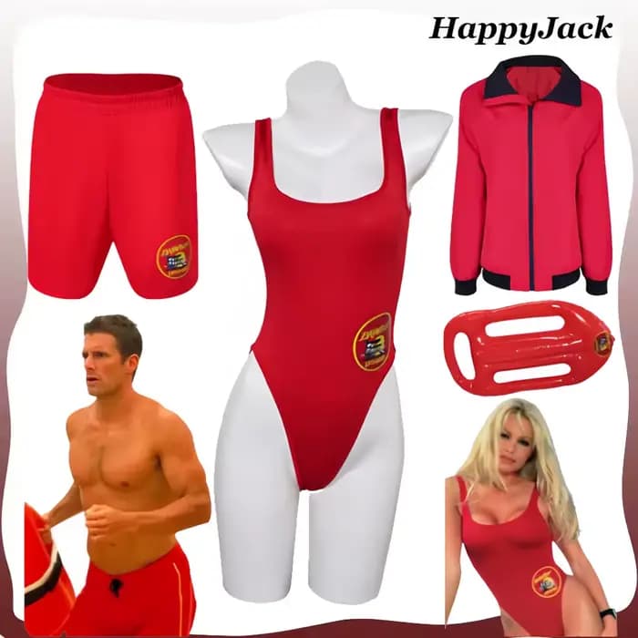 Femmes adultes C.J. Parker Cosplay combinaison d'été maillots de bain tenues maillot de bain Baywatch fantaisie Costume Halloween carnaval Costume