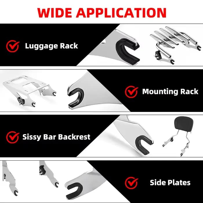 Porte-bagages de dossier de barre issy pour moto