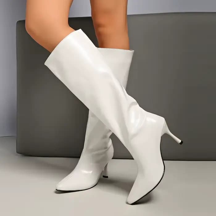 Bottes hautes à talons fins pour femmes, style streetwear, à bout pointu, chaussures de soirée, bottines longues modernes pour femmes, Zapatos De Mujer
