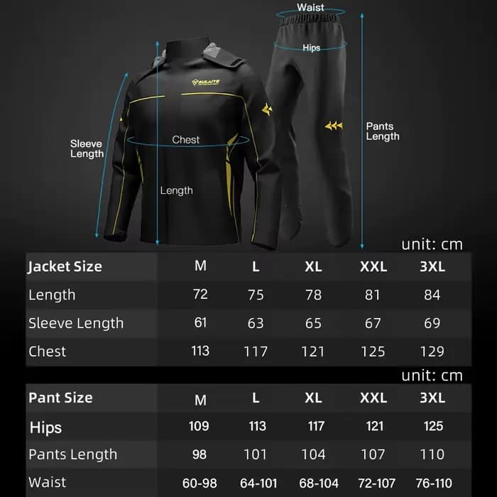 Combinaison de pluie SULAITE pour moto