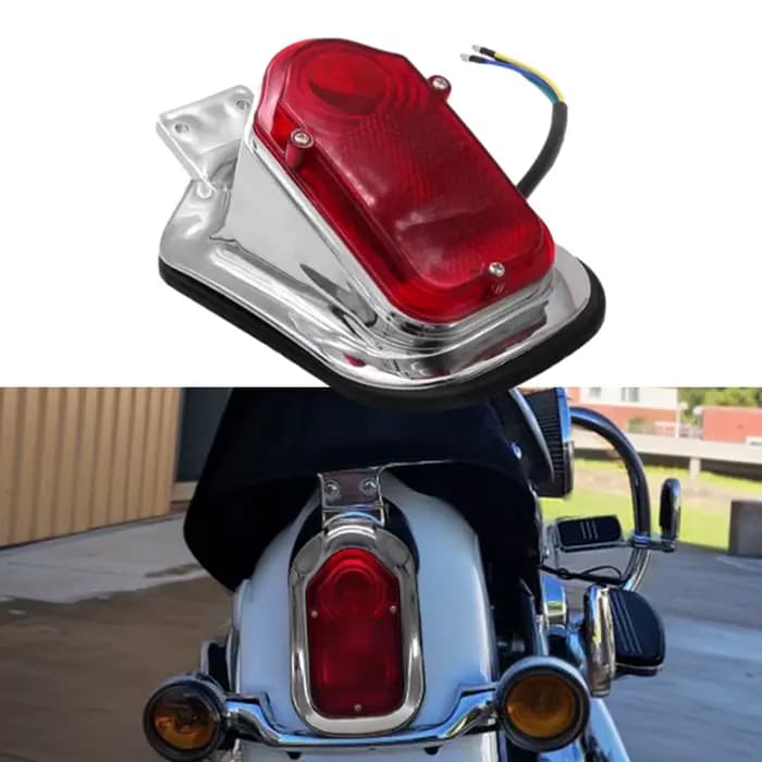 Feu arrière de moto, éclairage de plaque d'immatriculation pour la plupart des motos avec 12V DC pour Chopper Cruiser