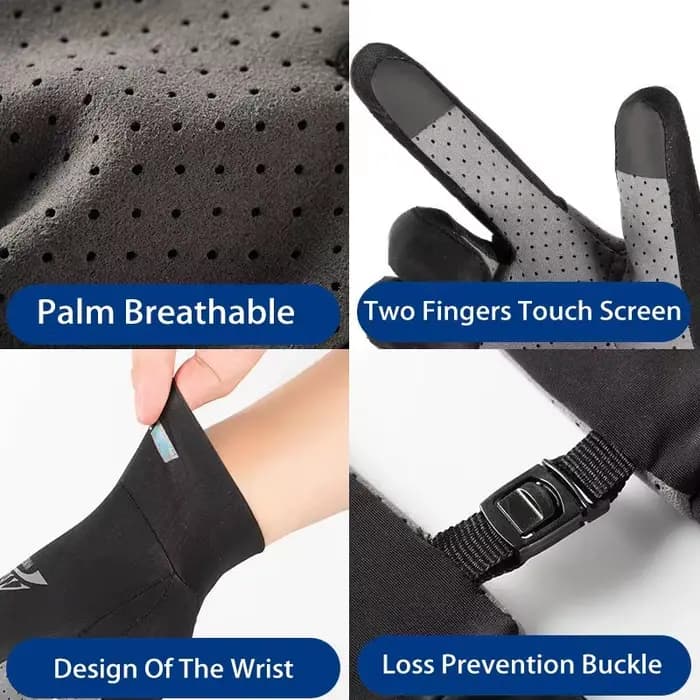 Gants de cyclisme légers et respirants en soie glacée