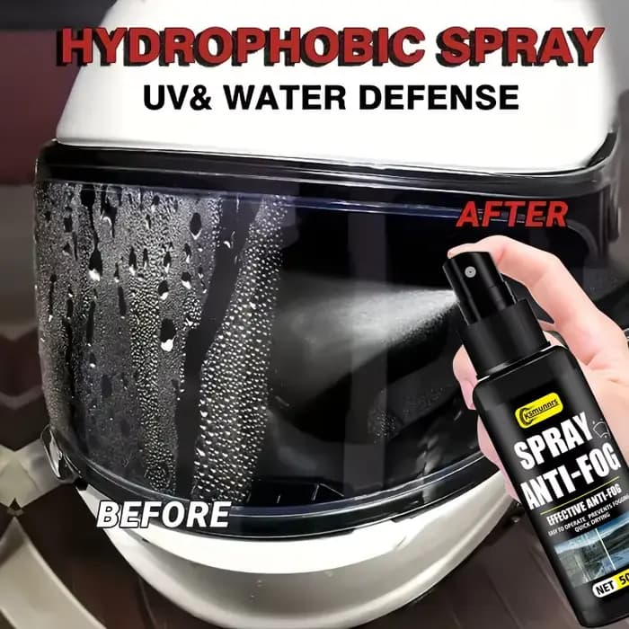Spray antibuée pour casque de moto