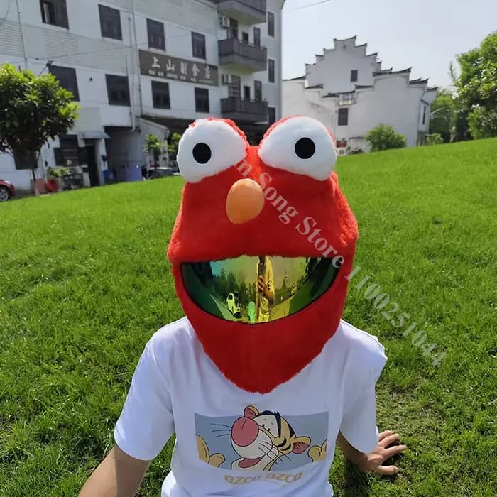 Juste de casque de moto en peluche