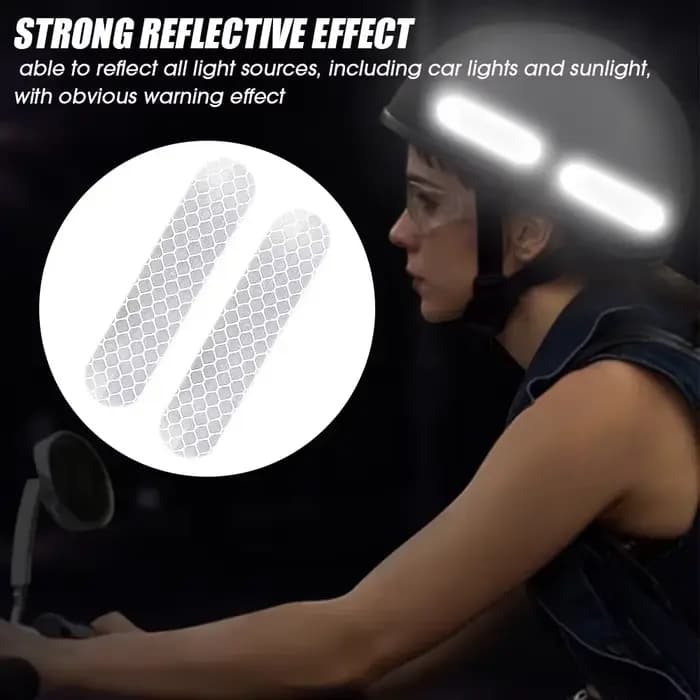 Autocollants réfléchissants d'avertissement de casque de Moto