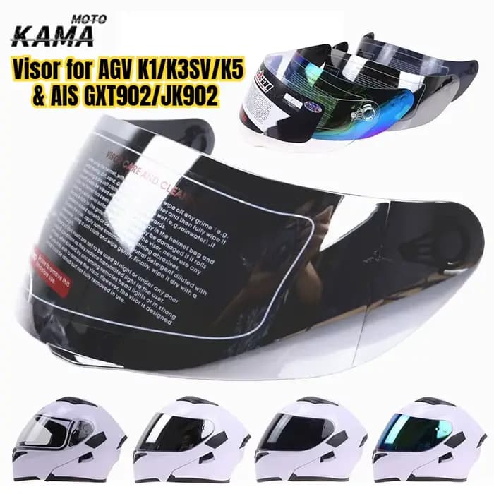 Visière universelle pour casque de moto AGV K1/K3SV/K5 & AIS GXT902/JK902 - Accessoires de lentille anti-buée et résistants aux rayures