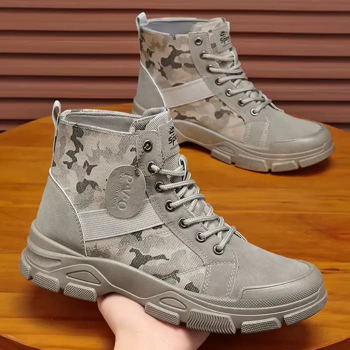 Bottes de combat montantes camouflage pour hommes