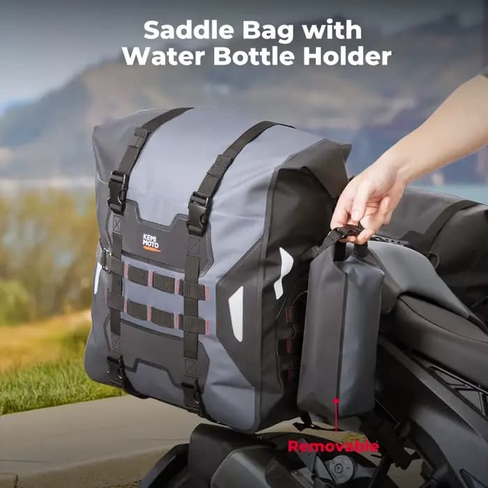 Sacs de sacoche de moto avec porte-bouteilles